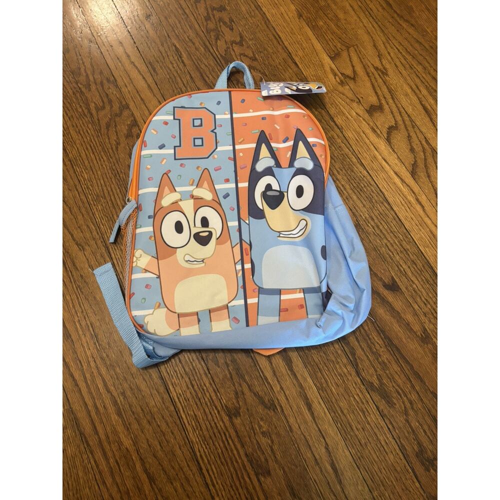 Bluey and Bingo Kids Backpack Full Size Book Bag 15" Cartoon TV Brand New‎